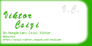 viktor csizi business card